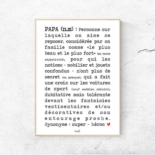Affiche Definition Papa Idee Box Cadeau Affiche Definition Papa Idee Box Cadeau
