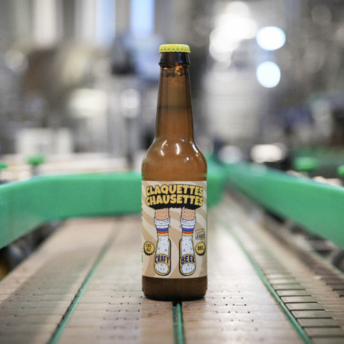 Bière blonde - Claquettes chaussettes