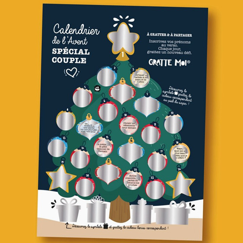 Calendrier de l'Avent à gratter spécial Couple