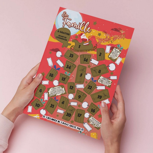 Calendrier de l'Avent à gratter spécial Famille