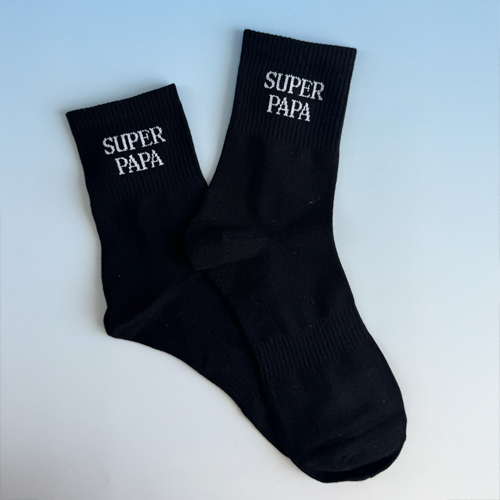 Chaussettes "Super Papa" Noires