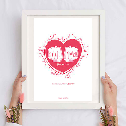 Affichette A5 - Girl power - Idée box cadeau
