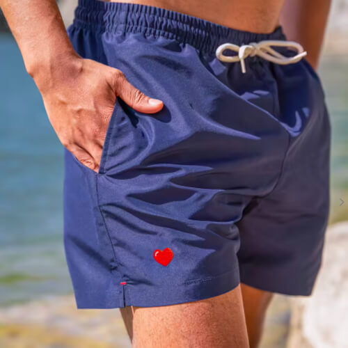 Maillot de bain brodé coeur - Idée box cadeau