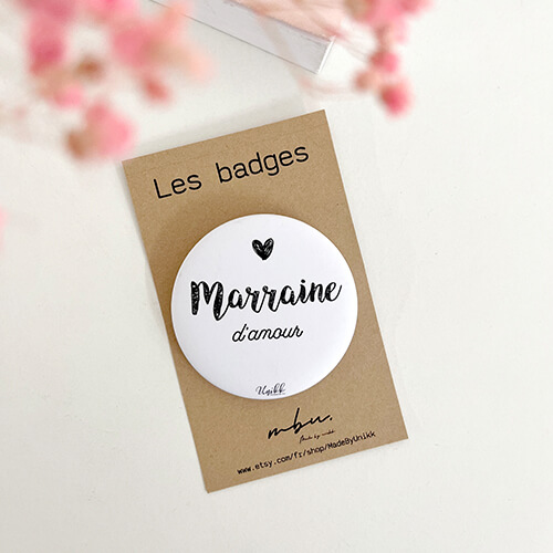 Badge - Marraine d'amour