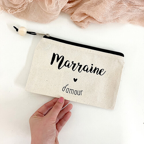 Pochette - Marraine d'amour - Idée box cadeau