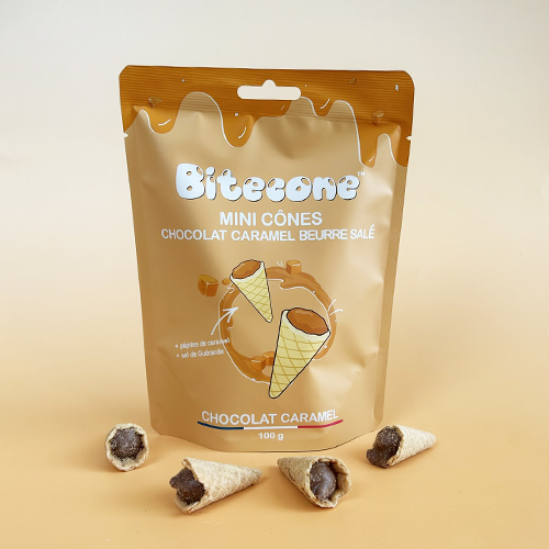 Mini cônes fourrés au chocolat au lait et caramel au beurre salé : la meilleure partie de la glace !