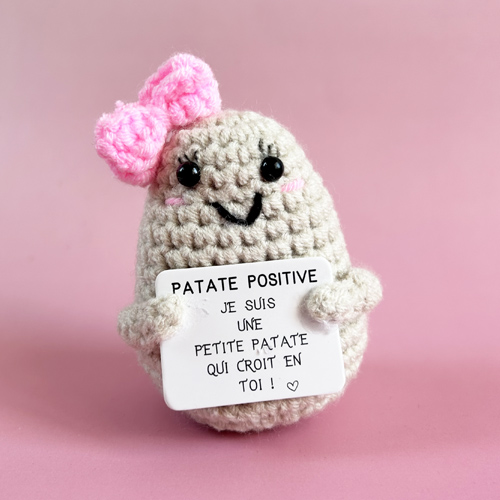 Patate positive Girly : la petite patate positive qui croit en toi !