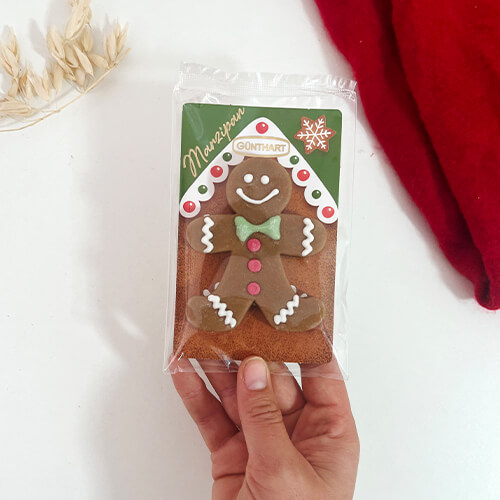 Pâte d'amande - Bonhomme pain d'épices Noël
