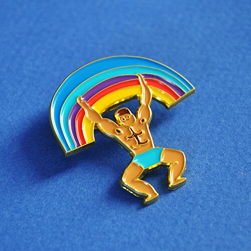 Pin's - Le Rainbow man - Idée box cadeau