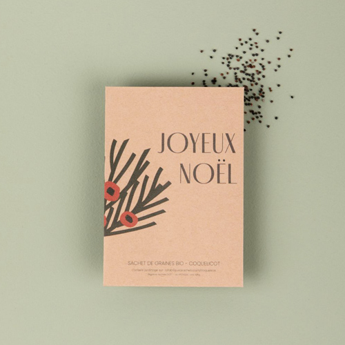 Sachet de graines Joyeux Noël - coquelicot