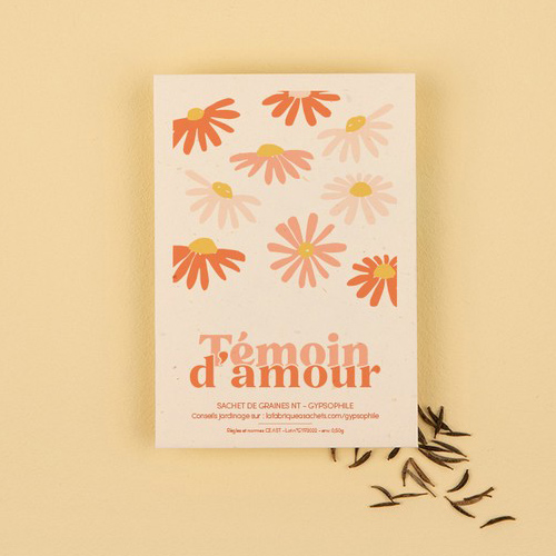 Sachet de graines Témoin d'amour - Gypsophile