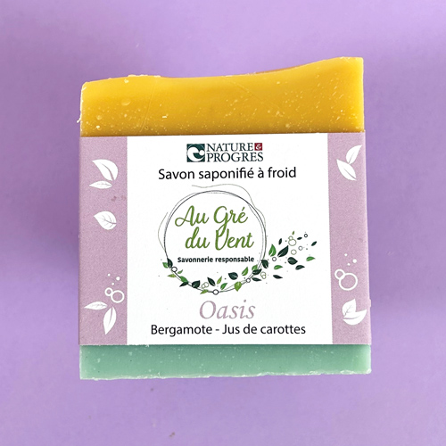 Savon bio Oasis - Bergamote et jus de carottes