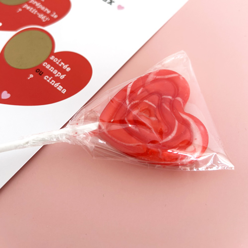 Sucette coeur pour dire je t'aime