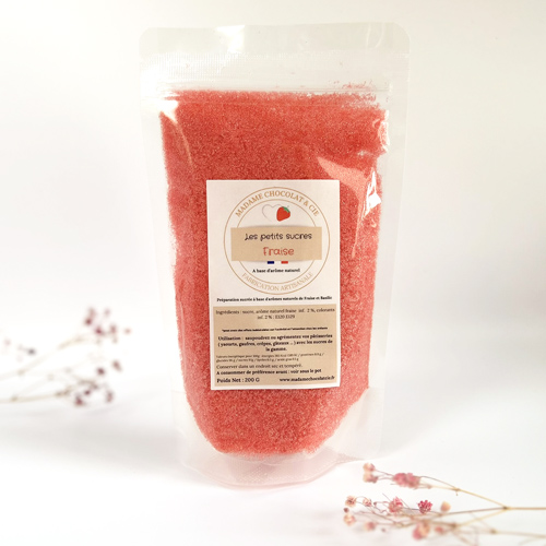 Sucre aromatisé - Fraise et basilic