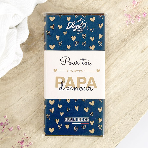 Tablette de chocolat noir Papa d'amour