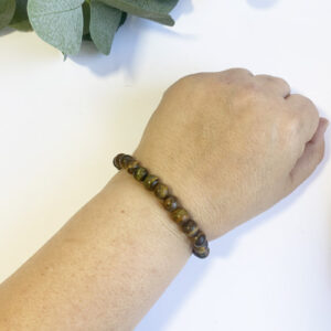 Bracelet de perles rondes Oeil de tigre