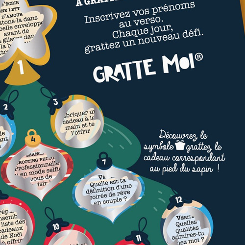 Calendrier de l'Avent à gratter spécial Couple