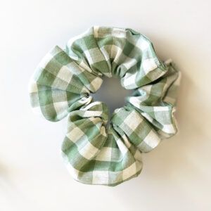 Chouchou vichy vert