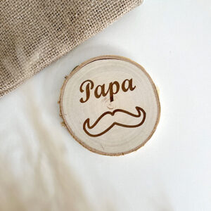 Dessous de verre en bois - Papa