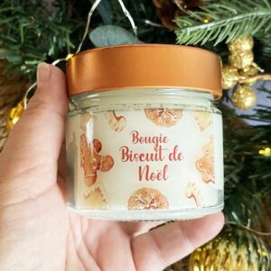 Bougie au parfum biscuit de Noël